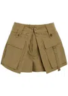 Isabel Marant Barta Cargo Shorts Straps Multiple Pockets In Brown