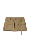 Isabel Marant Barta Cargo Shorts Straps Multiple Pockets In Brown