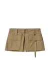 Isabel Marant Barta Cargo Shorts Straps Multiple Pockets In Brown