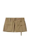 Isabel Marant Barta Cargo Shorts Straps Multiple Pockets In Green