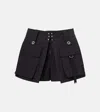 Isabel Marant Barta Cotton Straight-leg Shorts In Black