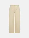 Isabel Marant 'baryl' Beige Cotton Pants In Beige