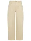 Isabel Marant Baryl Beige Cotton Pants In Beige