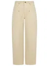 Isabel Marant Baryl Beige Cotton Pants In Cream