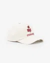 Isabel Marant White & Red Tyron Cap In Ecru And Red