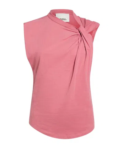 Isabel Marant Basic Color Crewneck Short-sleeve T-shirt In Pink