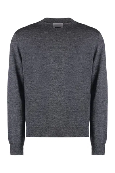 Isabel Marant Basile Fine-knit Sweater In Grey