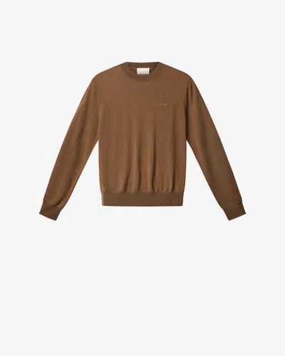 Isabel Marant Basile Embroidered Sweater In Brown