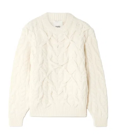 Isabel Marant Basiliane Wool Blend Sweater In Neutral