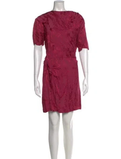 Pre-owned Isabel Marant Bateau Neckline Knee-length Dress In Red