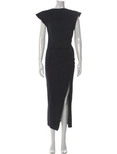 Pre-owned Isabel Marant Bateau Neckline Long Dress In Black