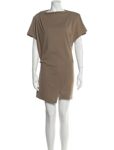 Pre-owned Isabel Marant Bateau Neckline Mini Dress In Neutral