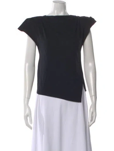Pre-owned Isabel Marant Bateau Neckline Short Sleeve Top In Blue