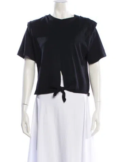 Pre-owned Isabel Marant Bateau Neckline Short Sleeve T-shirt In Black