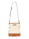 Isabel Marant Samara Logo Embroidered Shoulder Bag In White