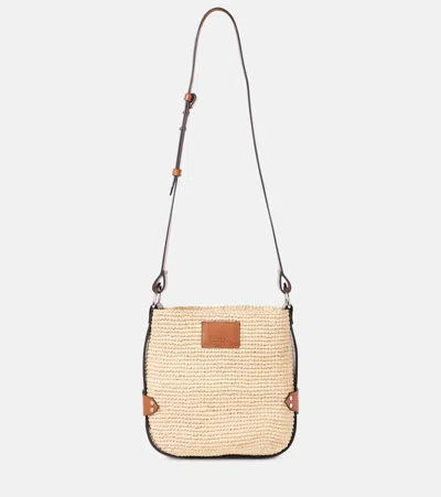 Isabel Marant Bayia Crocheted Raffia Tote In Neutral