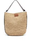 Isabel Marant Bayia Raffia Shoulder Bag In Natural/cognac