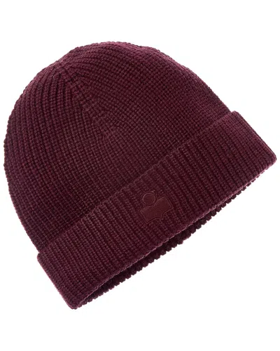Isabel Marant Bayle Wool Beanie In Burgundy