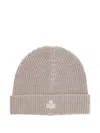 Isabel Marant Wool Hat With Logo Patch In Brown