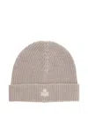 Isabel Marant Wool Hat With Logo Patch In Sand