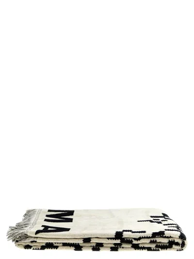 Isabel Marant Beach Towel Soverato In White/black