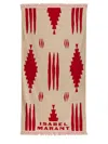Isabel Marant Geometric Patterned Beach Towel In Powder