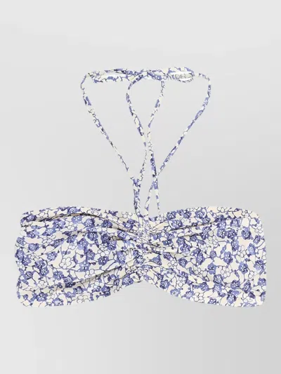 Isabel Marant Beachwear Halter Neck Ruched Floral Pattern In Multi