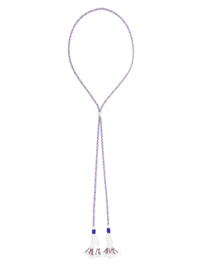 Isabel Marant Halskette Mit Perlenquaste In Purple