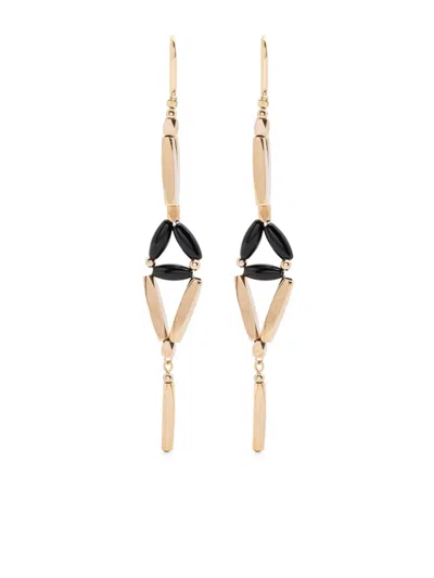 Isabel Marant Sahale Beaded Drop Earrings In Black