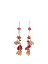 Isabel Marant Beaded Drop Earrings In Red