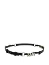 Isabel Marant Beaded Leather Belt In Black