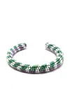 Isabel Marant Beaded Open Bracelet In Purple