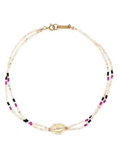 Isabel Marant New Malebo Beaded Choker Necklace In Yellow
