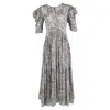Isabel Marant Bealisa Paisley-print Cotton And Silk-blend Crepon Maxi Dress In Gray