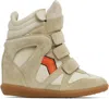 Isabel Marant Bekett High Top Sneakers In Beige/orange