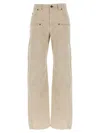 Isabel Marant 'betiane' Jeans Contrast Stitching Detail In Beige