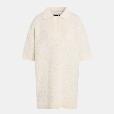 Pre-owned Isabel Marant Beige Bouclé Imelda Polo T-shirt M In Sand