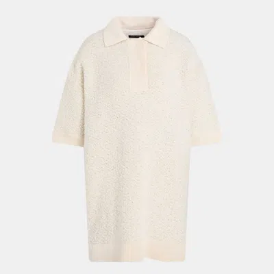 Isabel Marant Beige Bouclé Imelda Polo T-shirt In White