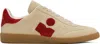 Isabel Marant Beige Bryce Sneakers In Toffee/red