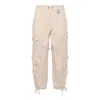 ISABEL MARANT BEIGE CARGO PANTS WITH POCKETS AND BUCKLES IN COTTON WOMAN