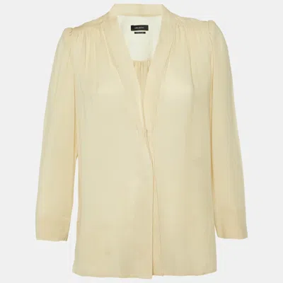 Isabel Marant Beige Cotton Blend Button Front Blouse In Neutral