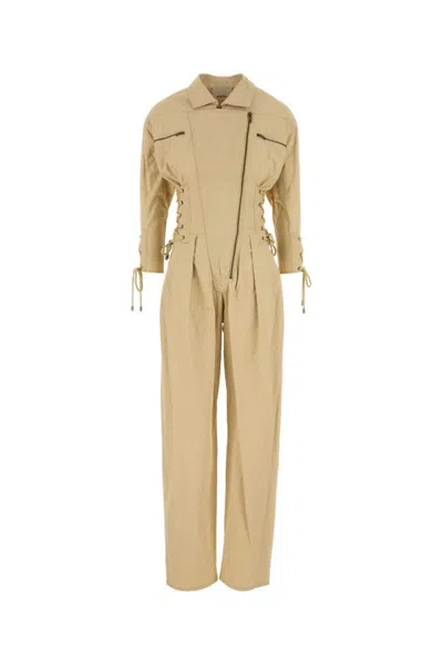 Isabel Marant Tuta Irianna In Cotone Beige Donna