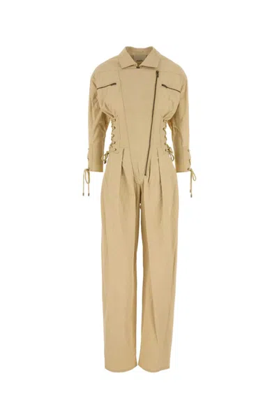 ISABEL MARANT BEIGE COTTON IRIANNA JUMPSUIT