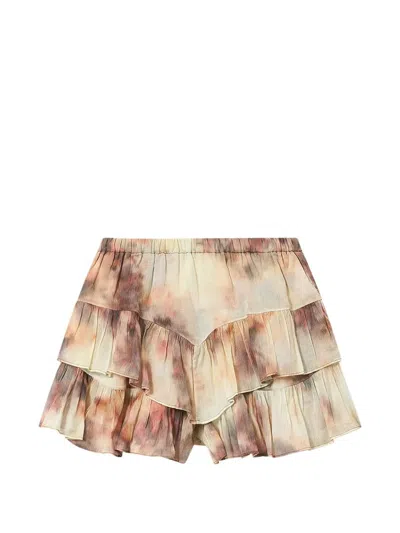Isabel Marant Beige Cotton Pants In Multi