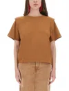 Isabel Marant Cotton T-shirt In Brown