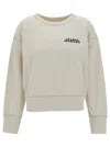 Isabel Marant Shad Cotton Crewneck Sweatshirt In Beige