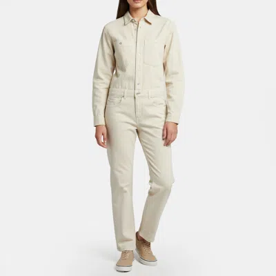 Pre-owned Isabel Marant Beige Denim Imane Jumpsuit M In Sand