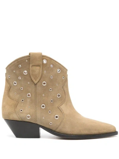 Isabel Marant Dewina 40mm Suede Boots In Brown
