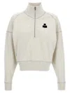 Isabel Marant Beige Embroidered Logo Sweatshirt In Beige