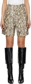 Isabel Marant Felize Printed Bermuda Shorts In Natural